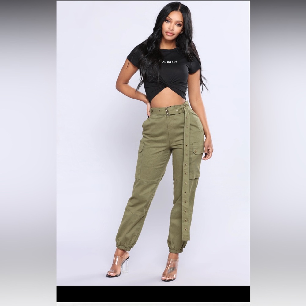 cargo pants with belt